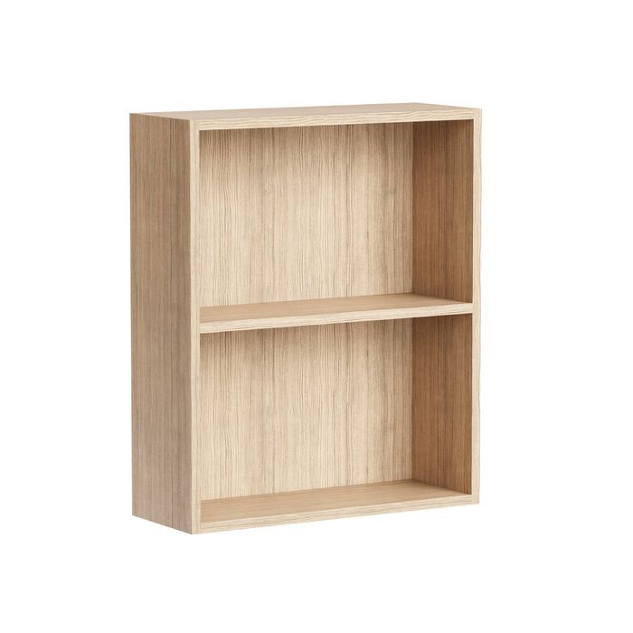 Kaboodle 800-899mm Almond Oak Customisable Shallow Wall Open Shelf
