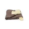 CottonMore Knitted Cotton Blanket Lotus Flange Large Blanket Soft Throw Rug160x130cm - Brown