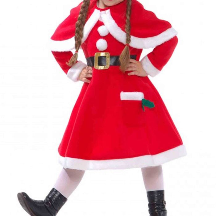 Little Miss Santa Girls Christmas Costume - Large