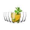 LAV 12 Piece Galata Stacking Whiskey Glasses Set - Modern Easy Store Glass Drinking Tumblers - 285ml