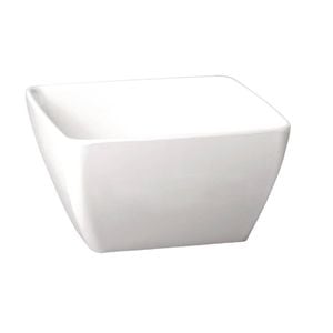 Aps Pure Melamine Square Bowl White 190mm Durable Reusable Tableware