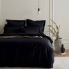 Bedding Co. Quilt Cover Set 1200TC Egyptian Cotton Luxurious Black Queen