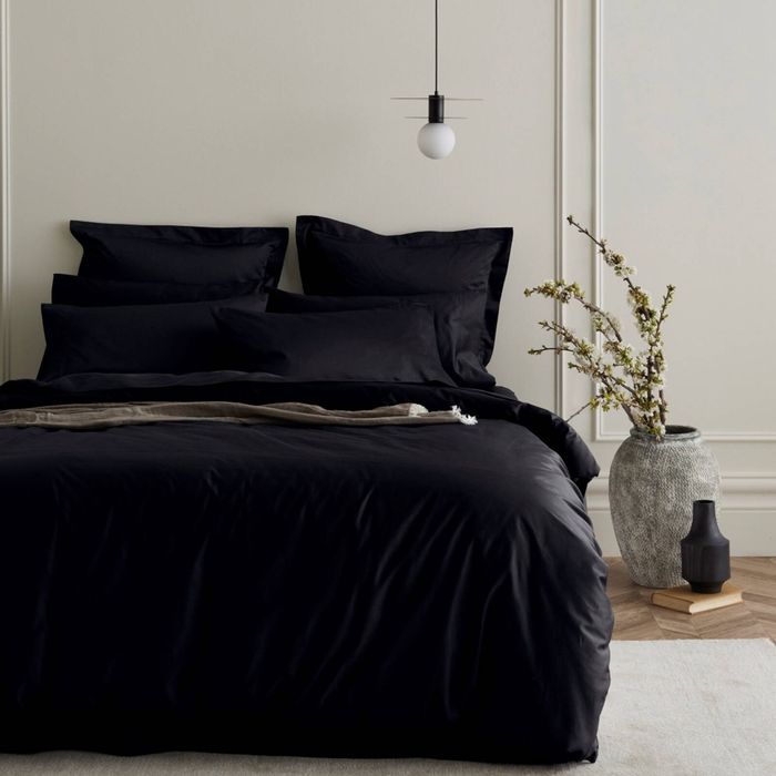 Bedding Co. Quilt Cover Set 1200TC Egyptian Cotton Luxurious Black Queen