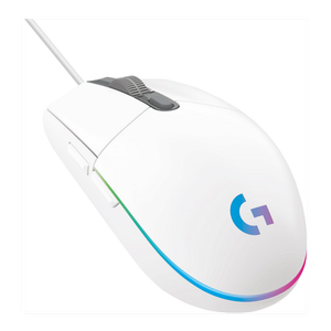Logitech G203 Lightsync Rgb Colour Wave Optical Gaming Mouse - White [910-005791]