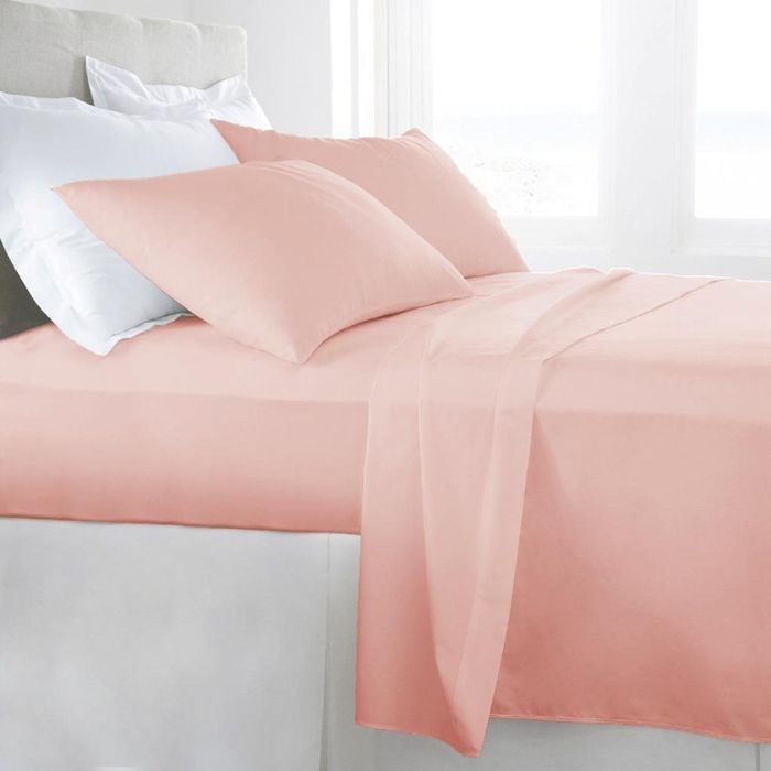 Luxor King Single Light Pink 1000TC Egyptian Cotton Sheet Set