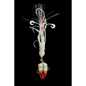 Vexed Bottom Meat 200g Hybrid Fishing Jig Bait Fishing Lure Silver Red Head Glow