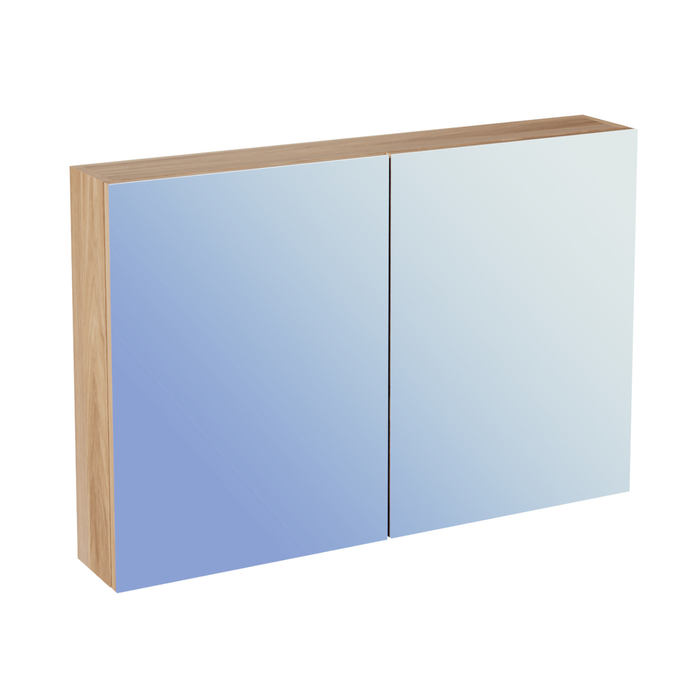 Stein 900 x 600mm Light Oak Stylo Mirror Cabinet