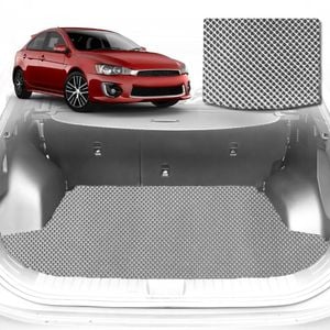 6D Diamond Car Boot Mat for Mitsubishi Lancer Auto (CJ)2007-2017-Cargo Mat-Grey-Outback GT