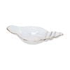 LVD Glass 20cm Conch Shell Plate Home/Kitchen Dish - White