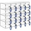 VEVOR Acrylic Cell Phone Locker Box Clear Storage Cabinet Pocket w/Keys 20 Slots