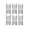 RCR Mixology Tattoo Crystal Highball Tumblers Set of 6 - 368ml