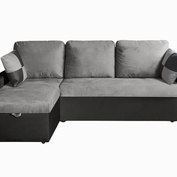 Salem Pull Out Sofa Bed with Storage - Grey
