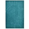 Contemporary Handwoven Wool Rug-Mavis 6363-Turquoise-110x160cm