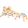 Ufurniture Climb Playset Kids Climbing Frame Wood Rocking Arch Slide Set w/Double Sided Ramp