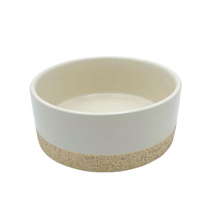 Baxter Bone Cream Ceramic Dipped Fleck Pet Bowl