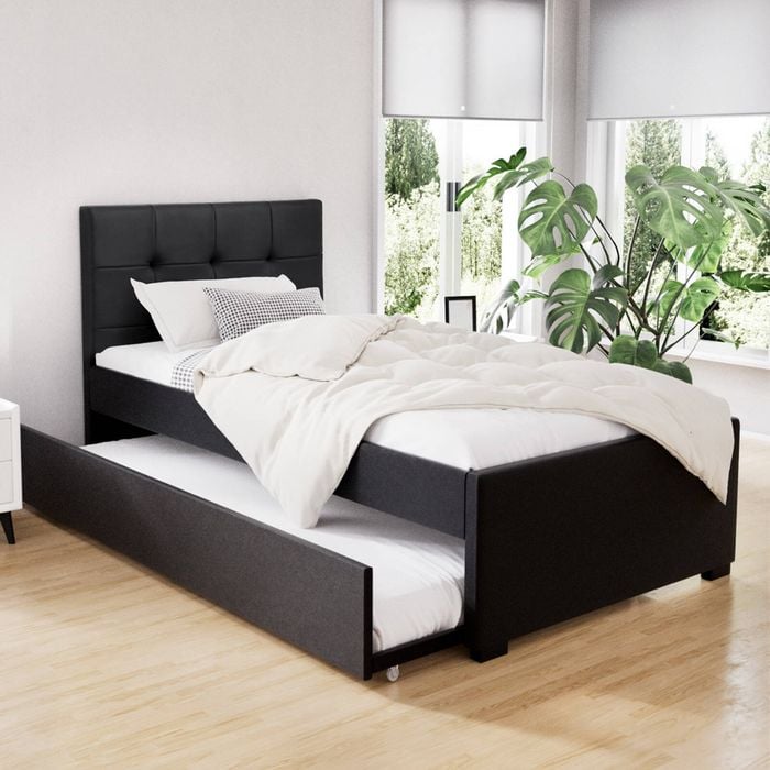 Artiss Trundle Bed Frame Daybed King Single Size Base Timber Wooden Single Beds X2 Bunnings Australia