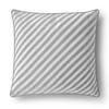 Cadence & Co. Oscar Faux Linen Striped Cushion Dove Grey