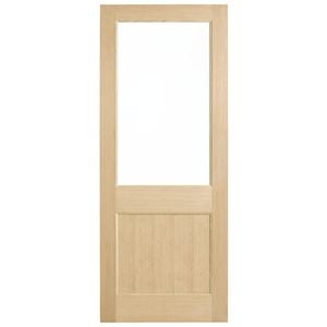 Corinthian 2040 x 820 x 40mm Entrance Door Blonde Oak Clear Glass AWO2G