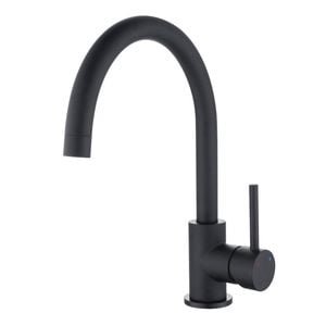 Estilo 35mm Black Matte Side Lever Gooseneck Sink Mixer