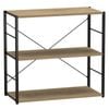 Flexi Storage Studio 800 x 755 x 360mm Black and Oak Silhouette 3 Shelf Starter Kit