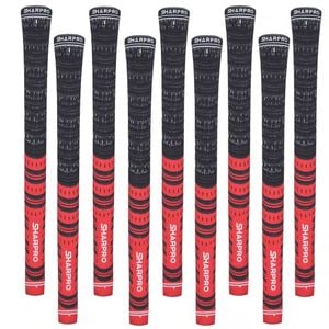 Shappro - Dual Compound Golf Grips - Set of 9 - Black & Red