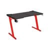 Odyssey8 1.4m Gaming Desk Office Table Desktop with LED light & Effects - Dual Panel Red