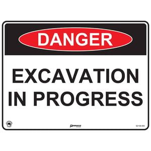 Pinnacle 400 x 300mm Metal Danger Excavation In Progress Sign 