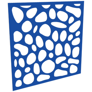 ProtectorAl 300 - 1200 x 300 - 1200mm Light Blue / Gloss White Riverstone Unframed Composite Deco Panel