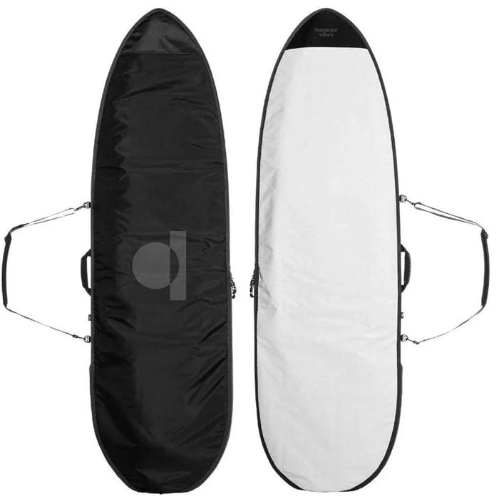 Summer vibes Lite Funboard Surfboard Boardbag Cover - Black/White, 6
