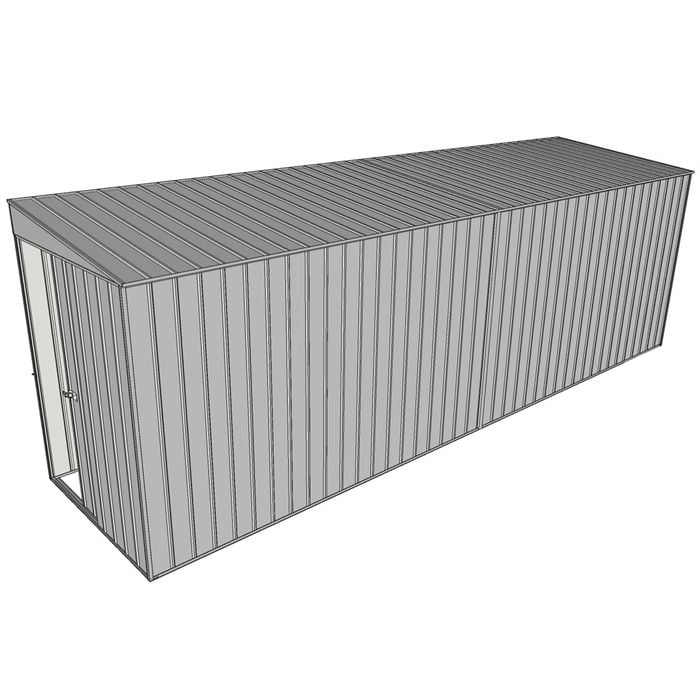Build-a-Shed 1.5 x 6 x 2m Skillion Shed without Side Doors - Zinc
