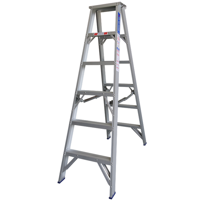 Indalex 1.8m 180kg Pro Series Industrial Aluminium Double Sided Step Ladder