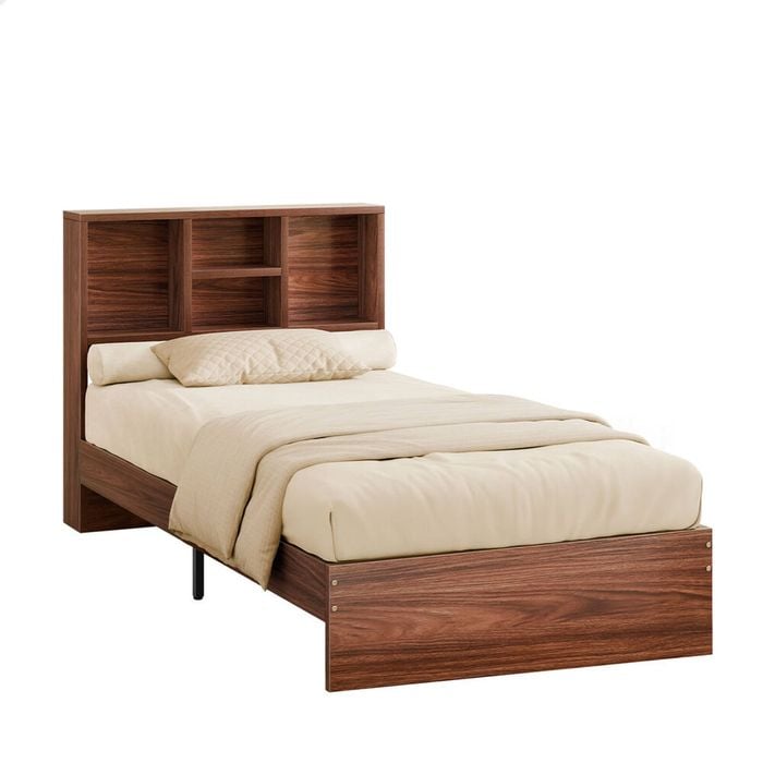 ALFORDSON Wooden Bed Frame Single with Bookshelf