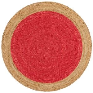 The Rug Connection Gallery Polo Red 200x200cm - Medium Round Handwoven Jute Indoor Rug