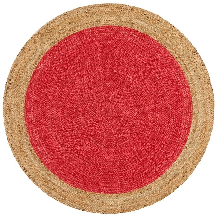 The Rug Connection Gallery Polo Red 200x200cm - Medium Round Handwoven Jute Indoor Rug