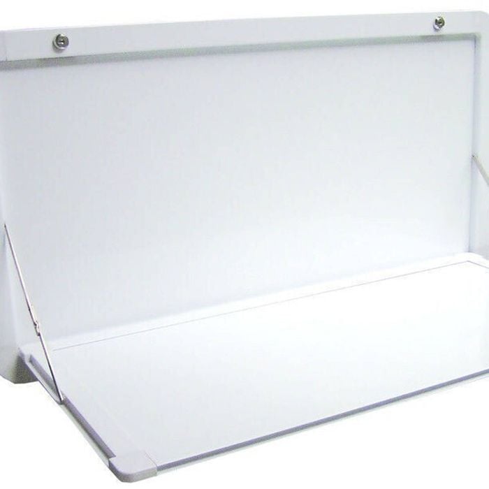 Lifestyle Table 450x1000mm White Folding Caravan Table, Camper Trailer Rv Picnic