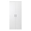 European Cabinetry White VJ Square Black Handles Stockholm Storage Cupboard