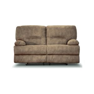 Cosmin 2 Seater Recliner Chair Upholstered Fabric Sofa Reclining Lounge Couch Solid Wood Timber Frame - Sultry
