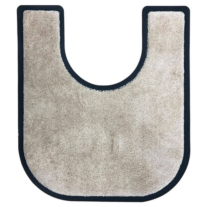 BetterLiving Toilet Surround Mat, Beige, 74x66 cm with Cut Out