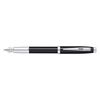 Sheaffer 100 Fountain Pen Office Stationery Med Nib Lacquer/Chrome Plate BLK