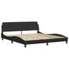 vidaXL Bed Frame "Dover" Bed Black 180x200 cm Size Faux Leather