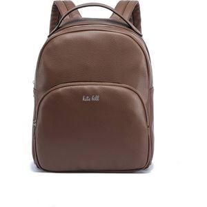 Kate Hill Women's Pepper Pebble Vegan Leather Structured Backpack Malt