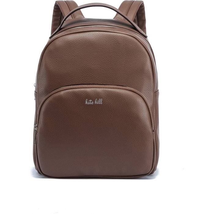 Kate Hill Women's Pepper Pebble Vegan Leather Structured Backpack Malt