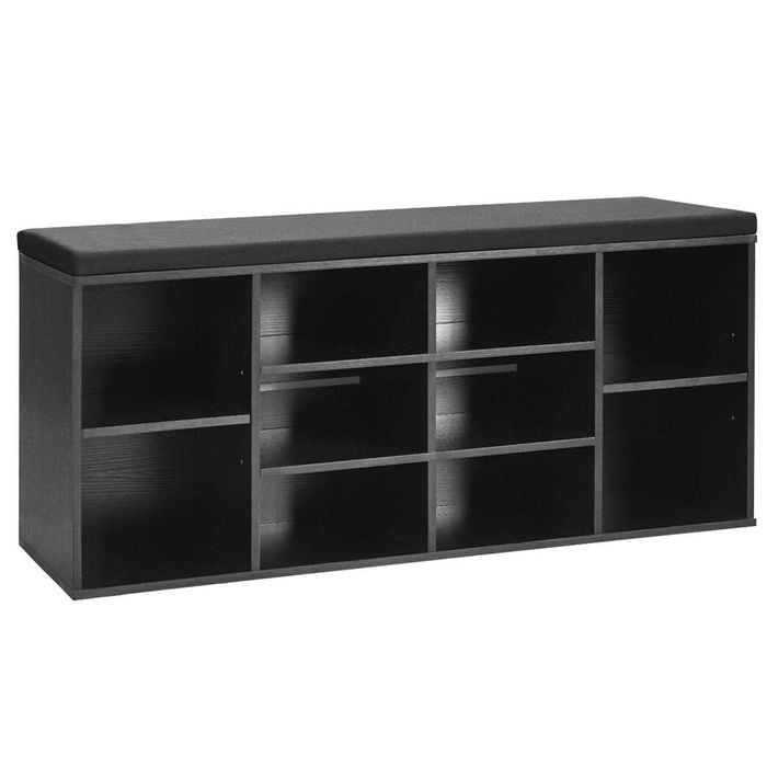 Costway Shoe Cabinet Bench Storage Rack Organizer Shelf Black