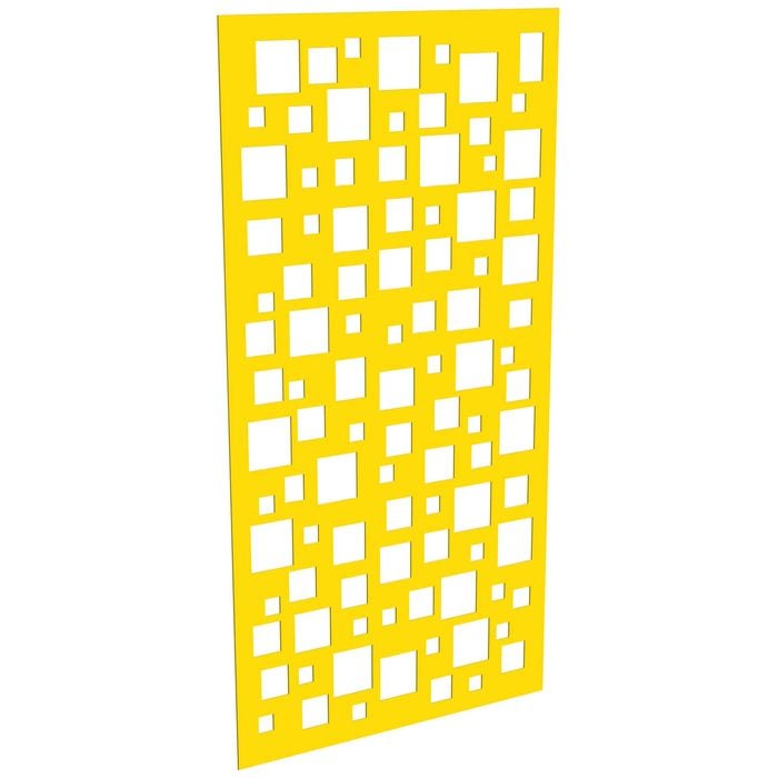 ProtectorAl 300-1200w x 1201-2400h Light Yellow/Gloss White Squares Unframed Composite Deco Panel