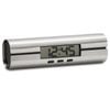 Blomus Tewo Digital LCD Desk Clock Home/Office Decor 8.5x24cm Silver