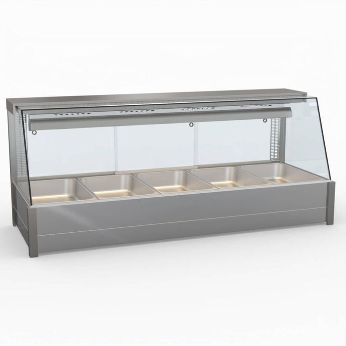 Bonvue Angled Countertop Wet And Dry Bain Marie  - Hot Bain Marie (bm17tc)