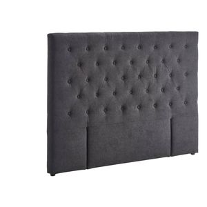 Rakel Linen Headboard Black - Double