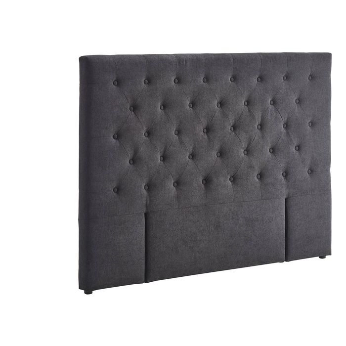 Rakel Linen Headboard Black - Double