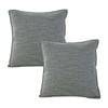 2PK Jason Commercial Square Linen Look Bed Cushion 44x44cm - Pewter