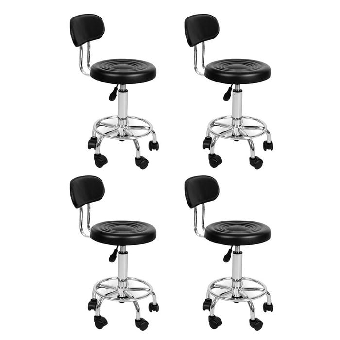 Levede 4pcs Adjustable Height Salon Bar Stool Black Bunnings
